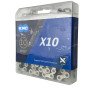 Цепь велосипедная KMC Х10 1/2"х11/128" 116 зв. Silver/Black
