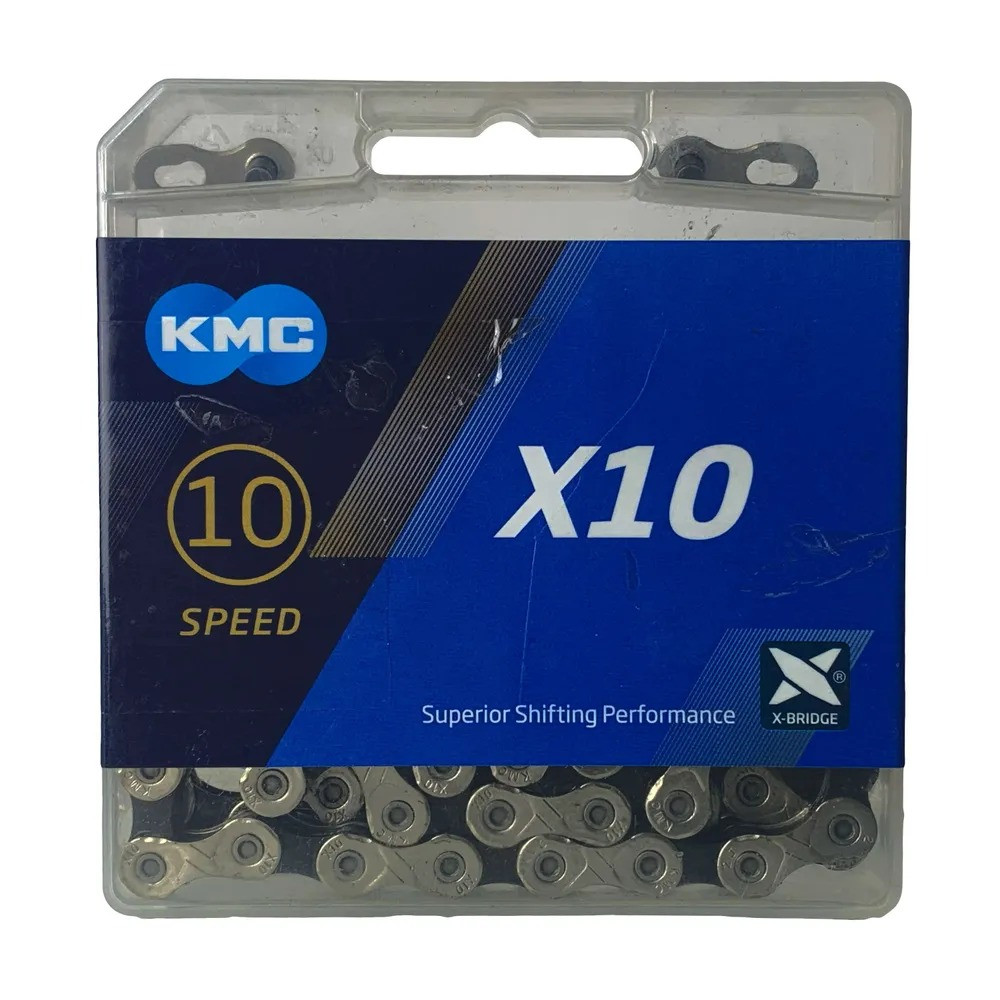 Цепь велосипедная KMC Х10 1/2"х11/128" 116 зв. Silver/Black