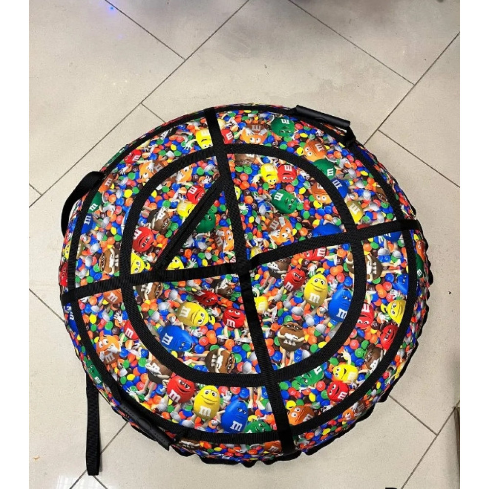 Тюбинг M&M 100 см, ватрушка, надувные санки + бананка