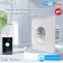 Wi-Fi розетка в подрозетник Moes Tuya с мониторингом энергопотребления 16 А Белая