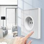 Wi-Fi розетка в подрозетник Moes Tuya с мониторингом энергопотребления 16 А Белая