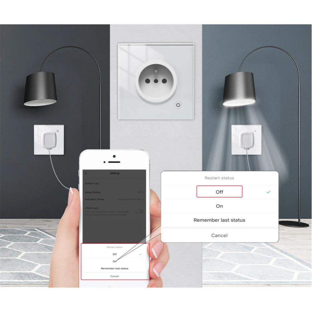 Wi-Fi розетка в подрозетник Moes Tuya с мониторингом энергопотребления 16 А Белая