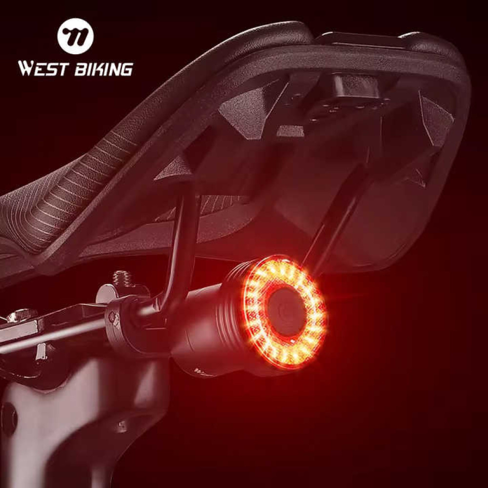 Розумний задній ліхтар West Biking STOP-сигнал