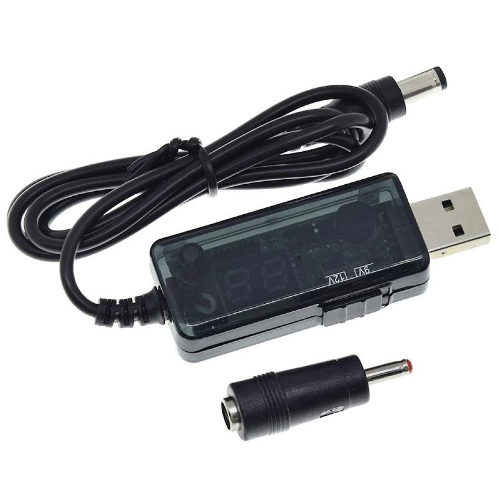 Универсальный кабель для роутера USB - DC перехідник 5V -> 9V / 12V