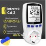 Ваттметр цифровой энергометр Intertek Cat II с подсветкой и батарейкой