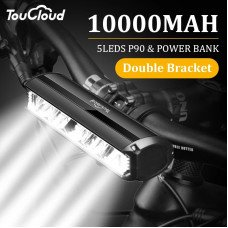 Велосипедна фара TouCloud 5 led P90 / 6000 Lumen, PowerBank 10.000 mAh