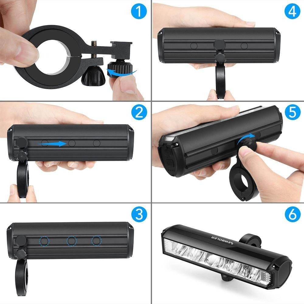 Велосипедна фара TouCloud 5 led P90 / 6000 Lumen, PowerBank 10.000 mAh