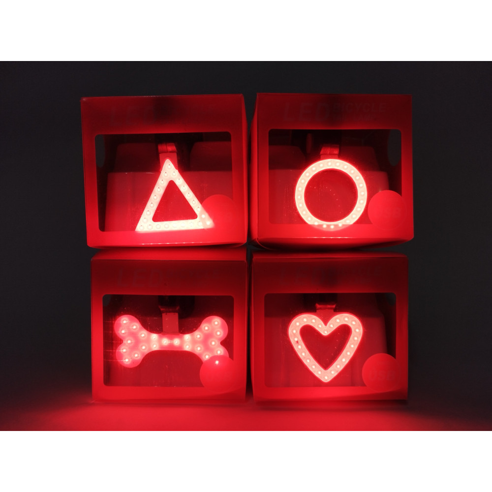 Задний велосипедный фонарь LED USB Круг