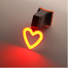 Задній велосипедний ліхтар LED USB Серце