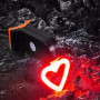 Задній велосипедний ліхтар LED USB Серце