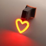Задній велосипедний ліхтар LED USB Серце