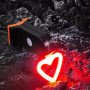 Задний велосипедный фонарь LED USB Сердце