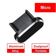 Заглушка Micro USB алюминиевая Чёрная
