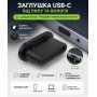 Заглушка USB-C (Type-C) силіконова від пилу чорна