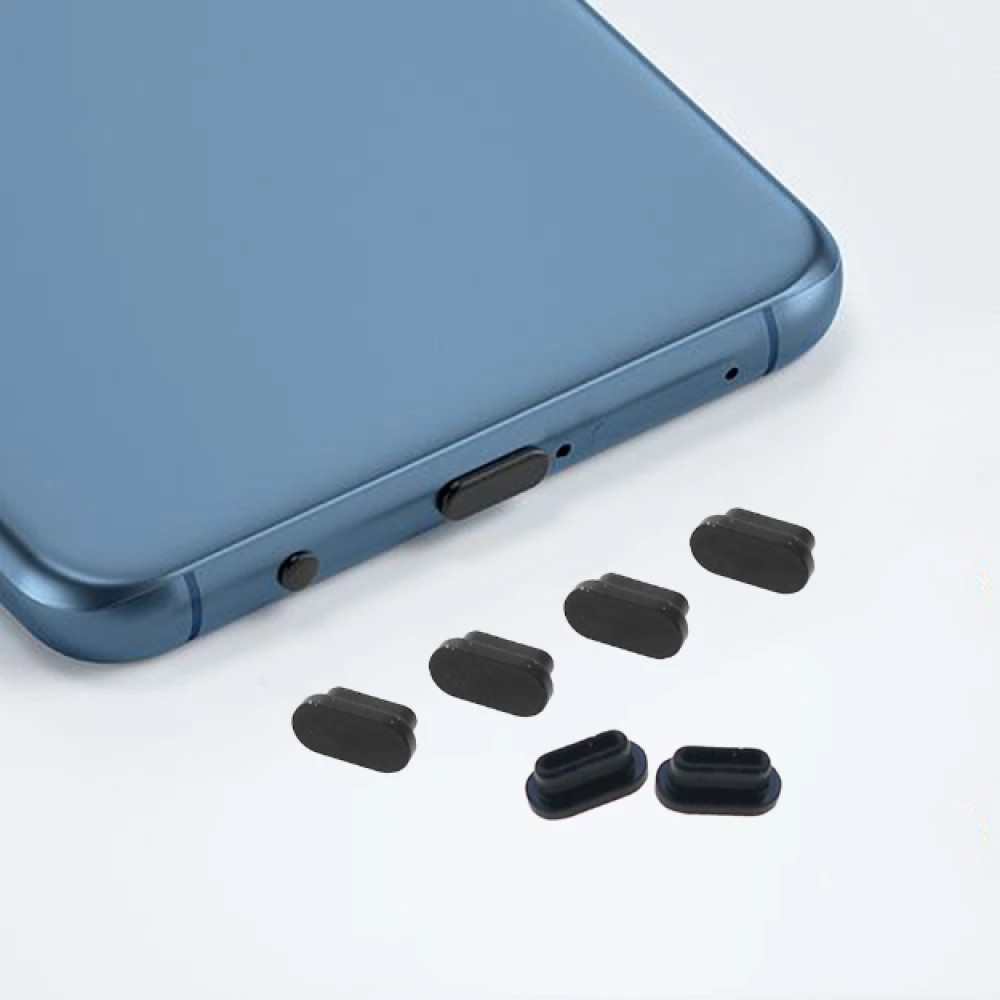 Заглушка USB-C (Type-C) силіконова від пилу чорна (ноут)