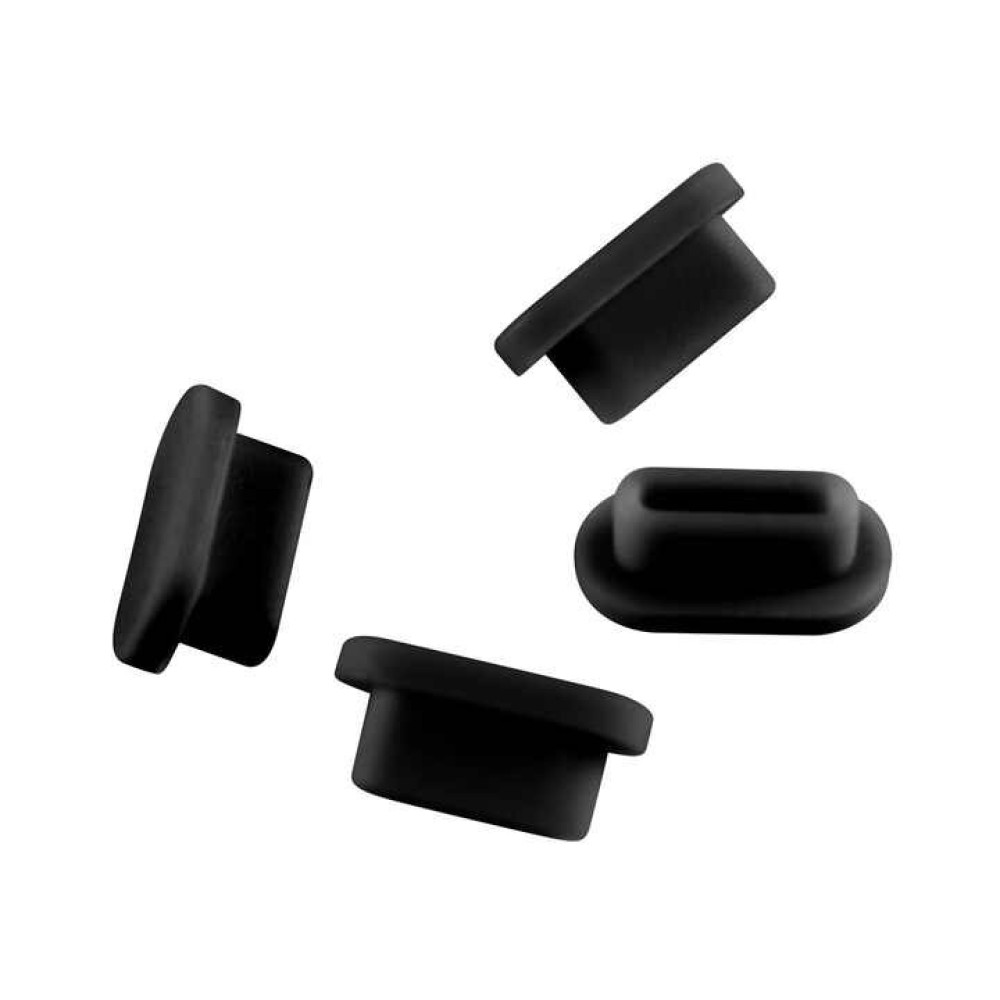 Заглушка USB-C (Type-C) силіконова від пилу чорна (ноут)