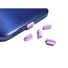 Заглушка USB-C (Type-C) силіконова від пилу 1 шт бузкова