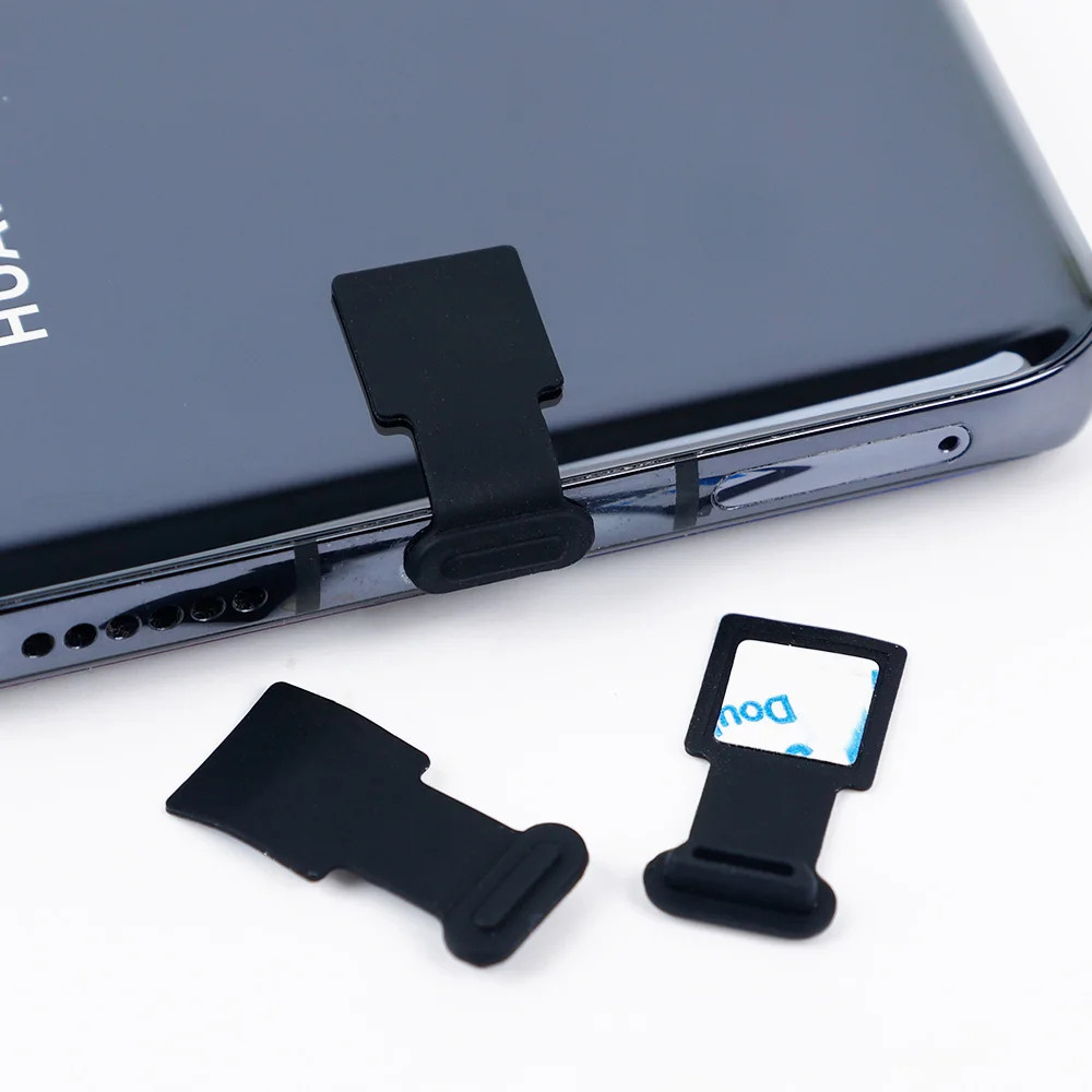 Заглушка micro USB от пыли на липучке, силиконовая