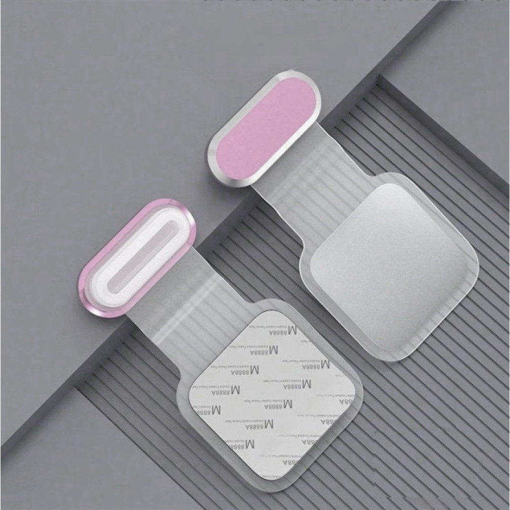 Заглушка от пыли Type C на липучке Pink