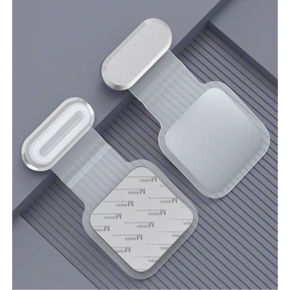 Заглушка от пыли Type C на липучке Silver