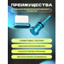 Заглушки для телефону Type-C і 3,5 мм 2 шт Блакитні