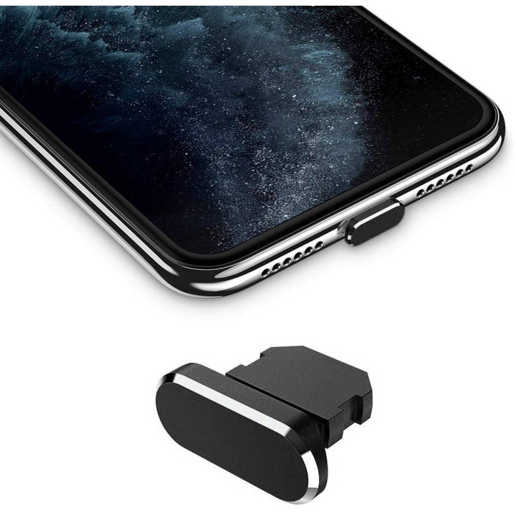 Заглушка від пилу для Iphone Lightning Чорна