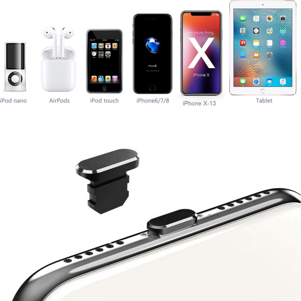 Заглушка від пилу для Iphone Lightning Чорна