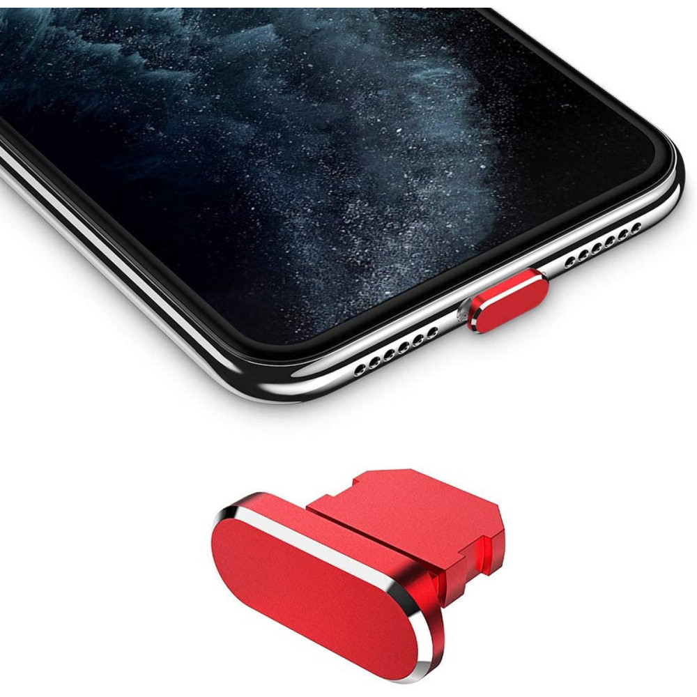 Заглушка от пыли для Iphone Lightning Красная