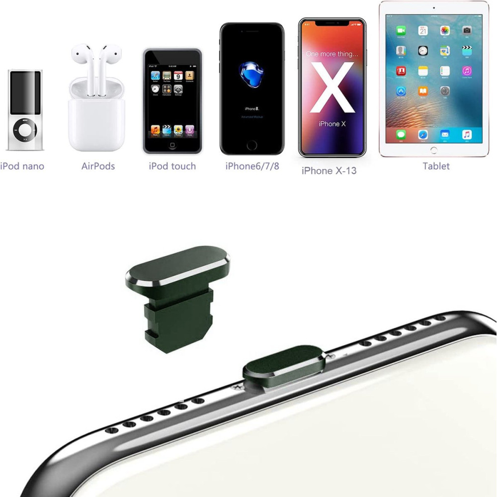 Заглушка от пыли для Iphone Lightning Оливковая