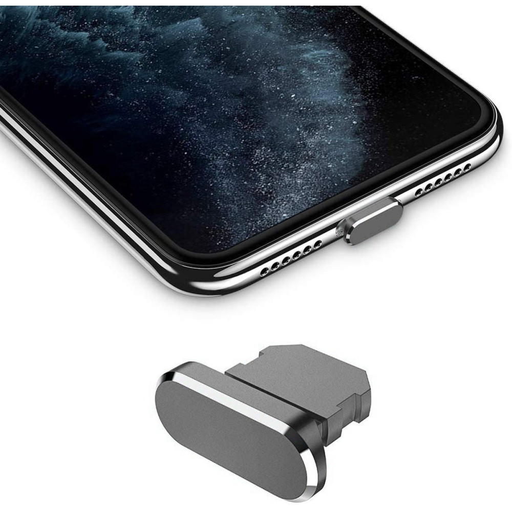 Заглушка от пыли для Iphone Lightning Серая
