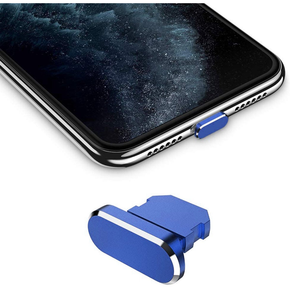 Заглушка от пыли для Iphone Lightning Синяя
