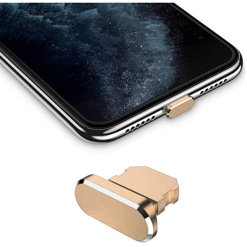 Заглушка от пыли для Iphone Lightning Золотистая