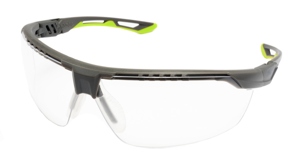 Защитные очки Pyramex Truflex Grey-Lime (clear) Anti-Fog, прозрачные в серо-лаймовой оправе