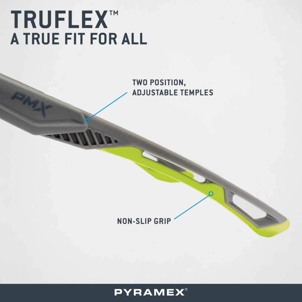 Защитные очки Pyramex Truflex Grey-Lime (clear) Anti-Fog, прозрачные в серо-лаймовой оправе