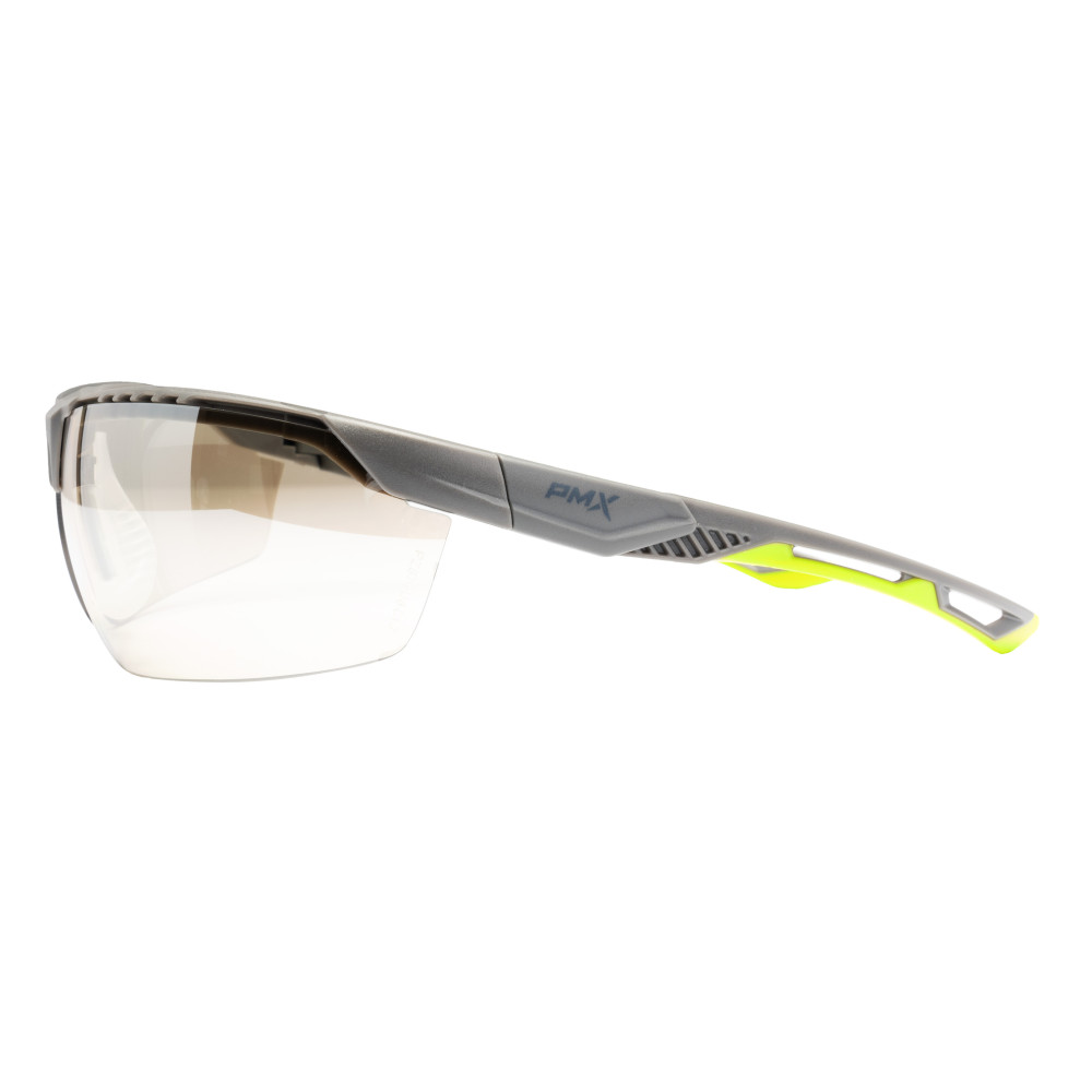 Защитные очки Pyramex Truflex Grey-Lime (indoor/outdoor mirror) Anti-Fog, зеркальные слегка притемнённые в серо-лаймовой оправе