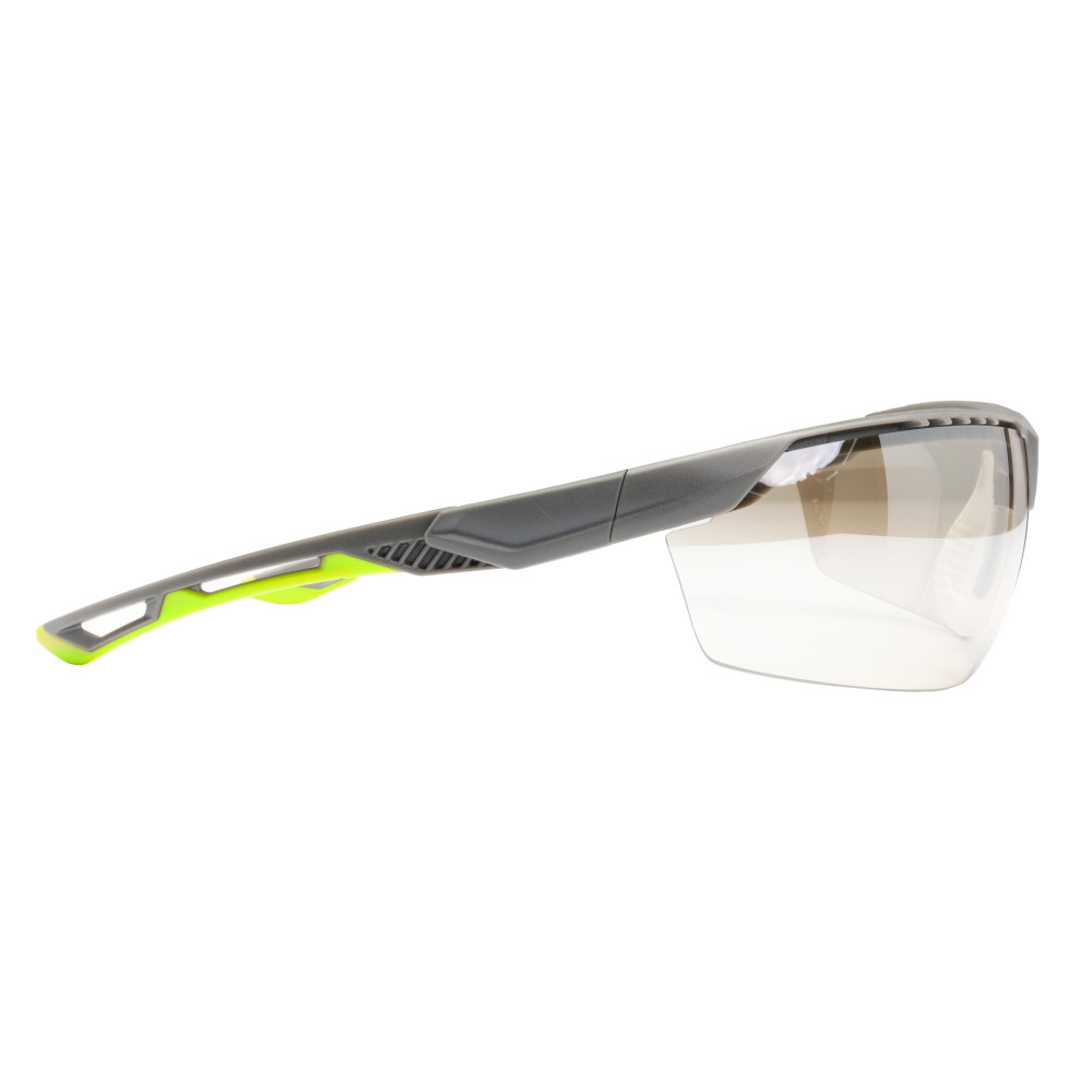 Защитные очки Pyramex Truflex Grey-Lime (indoor/outdoor mirror) Anti-Fog, зеркальные слегка притемнённые в серо-лаймовой оправе