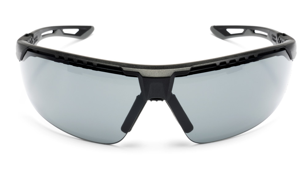 Защитные очки Pyramex Truflex (gray) Anti-Fog, серые в чёрно-серой оправе