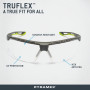 Защитные очки Pyramex Truflex (gray) Anti-Fog, серые в чёрно-серой оправе
