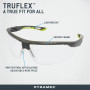 Защитные очки Pyramex Truflex (gray) Anti-Fog, серые в чёрно-серой оправе