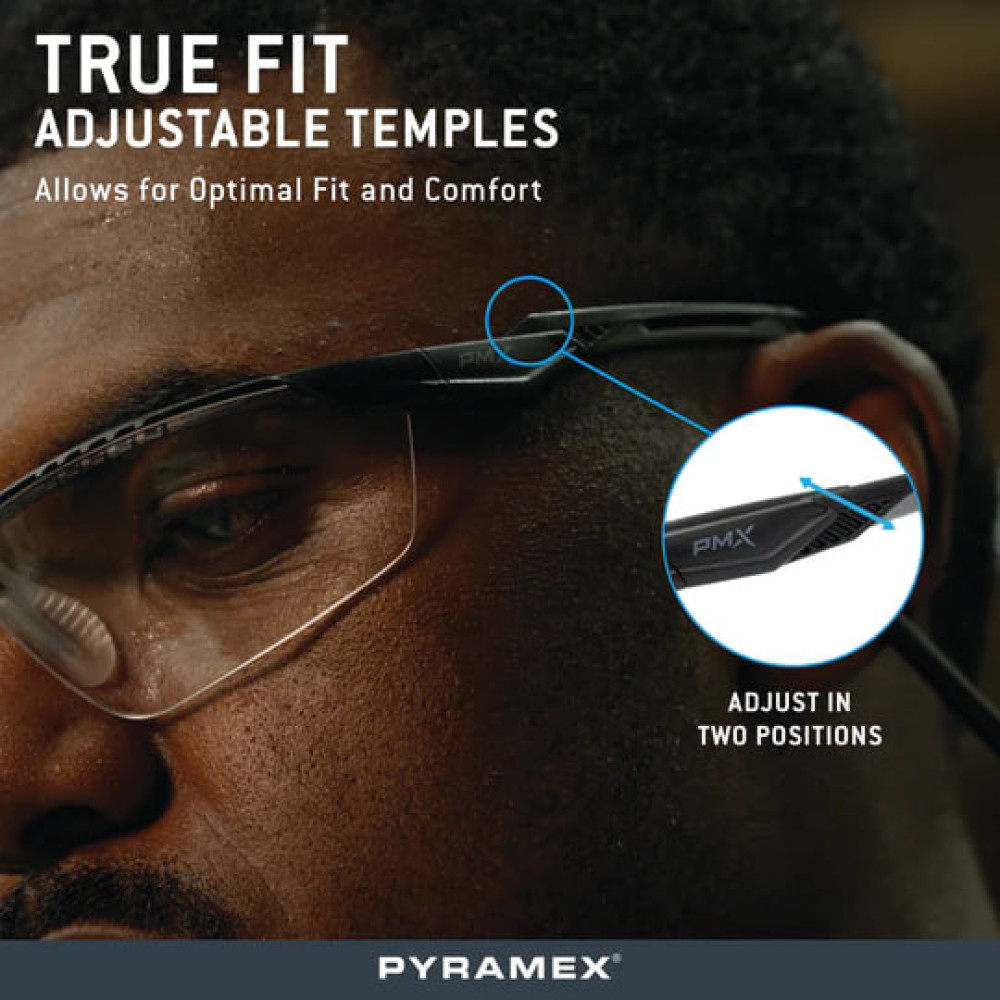 Защитные очки Pyramex Truflex (gray) Anti-Fog, серые в чёрно-серой оправе