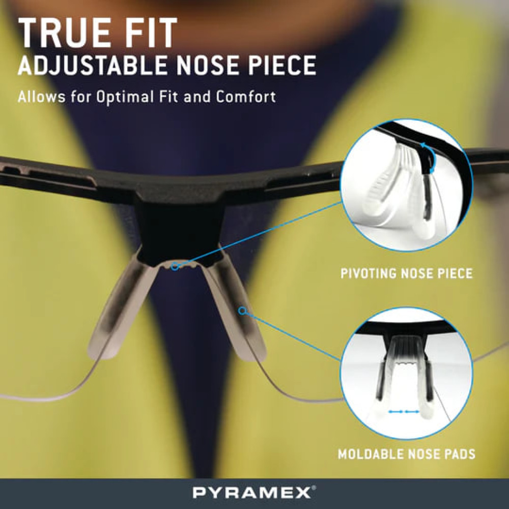 Защитные очки Pyramex Truflex (gray) Anti-Fog, серые в чёрно-серой оправе