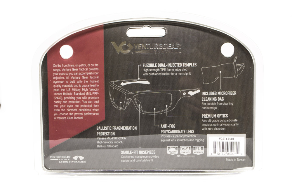 Захисні окуляри Venture Gear Tactical Howitzer Black (bronze) Anti-Fog, коричневі в чорній оправі