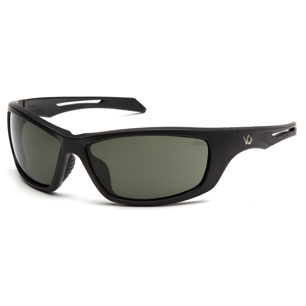 Защитные очки Venture Gear Tactical Howitzer Black (forest gray) Anti-Fog, чёрно-зелёные в чёрной оправе