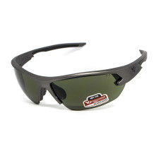 Защитные очки Venture Gear Tactical Semtex 2.0 Gun Metal (forest gray) Anti-Fog, чёрно-зелёные в оправе цвета "тёмный металлик"