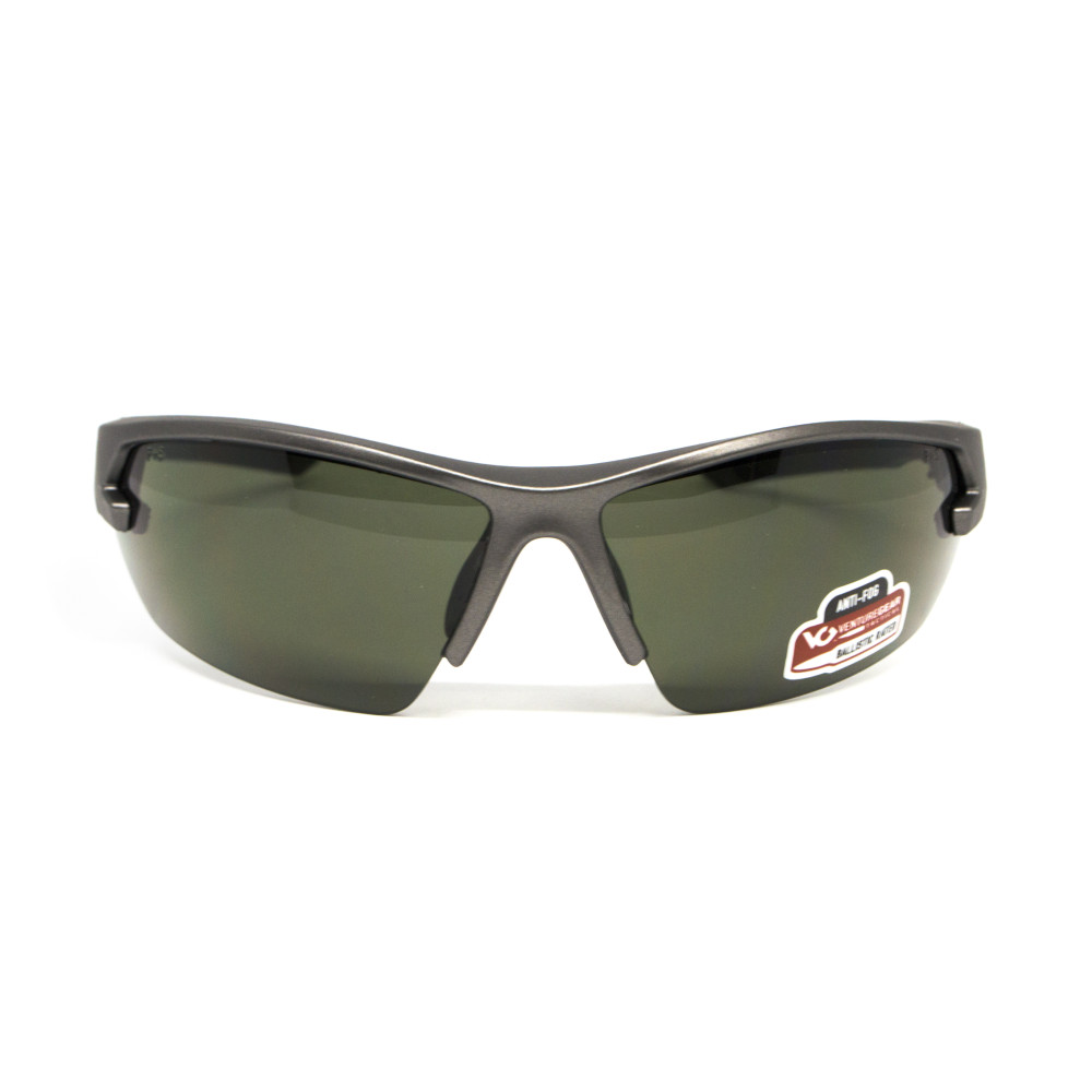 Защитные очки Venture Gear Tactical Semtex 2.0 Gun Metal (forest gray) Anti-Fog, чёрно-зелёные в оправе цвета 