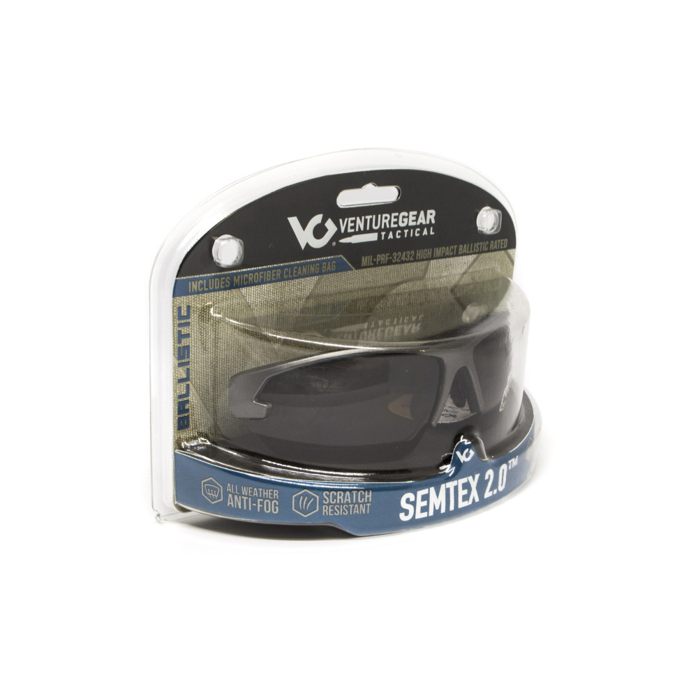 Защитные очки Venture Gear Tactical Semtex 2.0 Gun Metal (forest gray) Anti-Fog, чёрно-зелёные в оправе цвета 