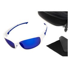 Захисні окуляри з поляризацією BluWater Seaside White Polarized (G-Tech™ blue), дзеркальні сині