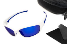 Защитные очки с поляризацией BluWater Seaside White Polarized (G-Tech™ blue), синие зеркальные