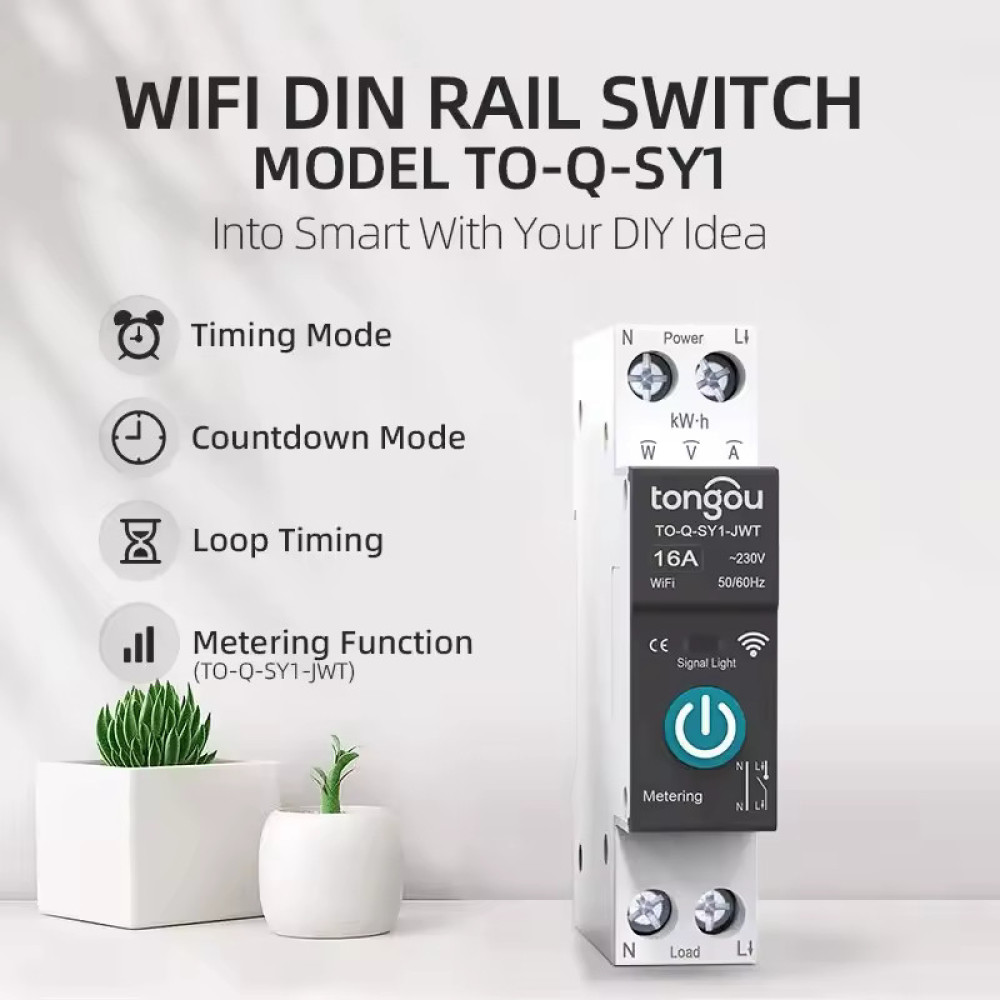 Умный Wi‑Fi автомат Tongou TO-Q-SY1-JWT 16А