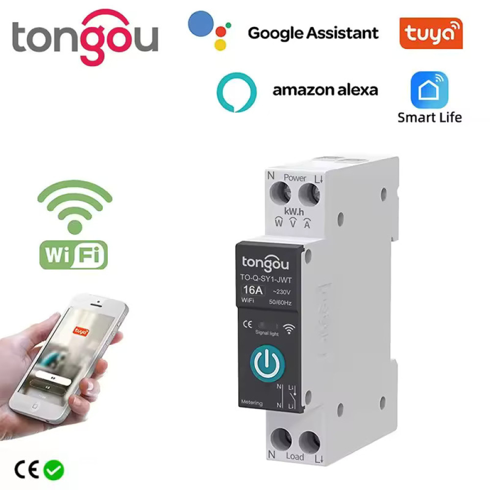 Умный Wi‑Fi автомат Tongou TO-Q-SY1-JWT 16А